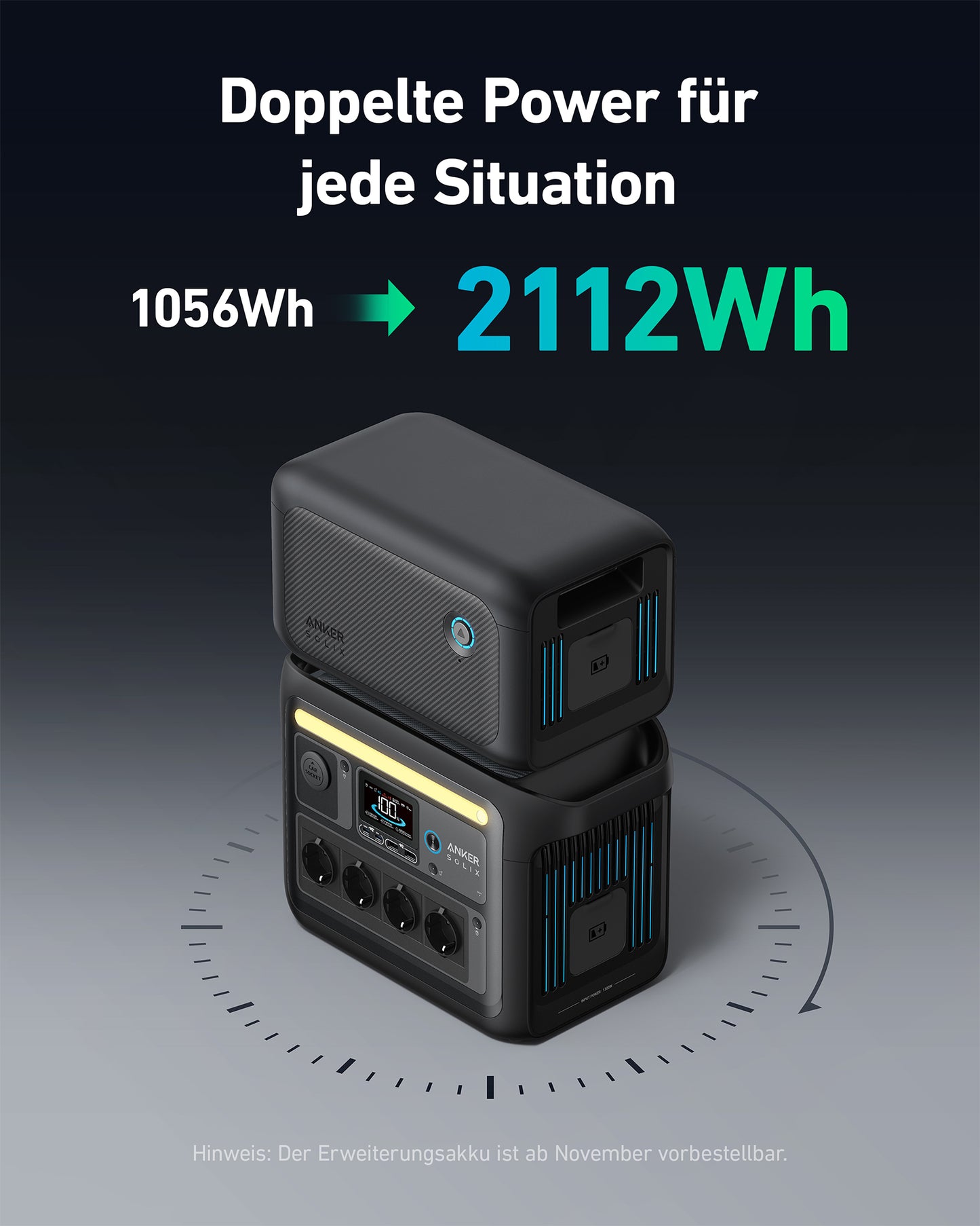 Anker SOLIX C1000X Tragbare Powerstation 1056Wh | 1800W