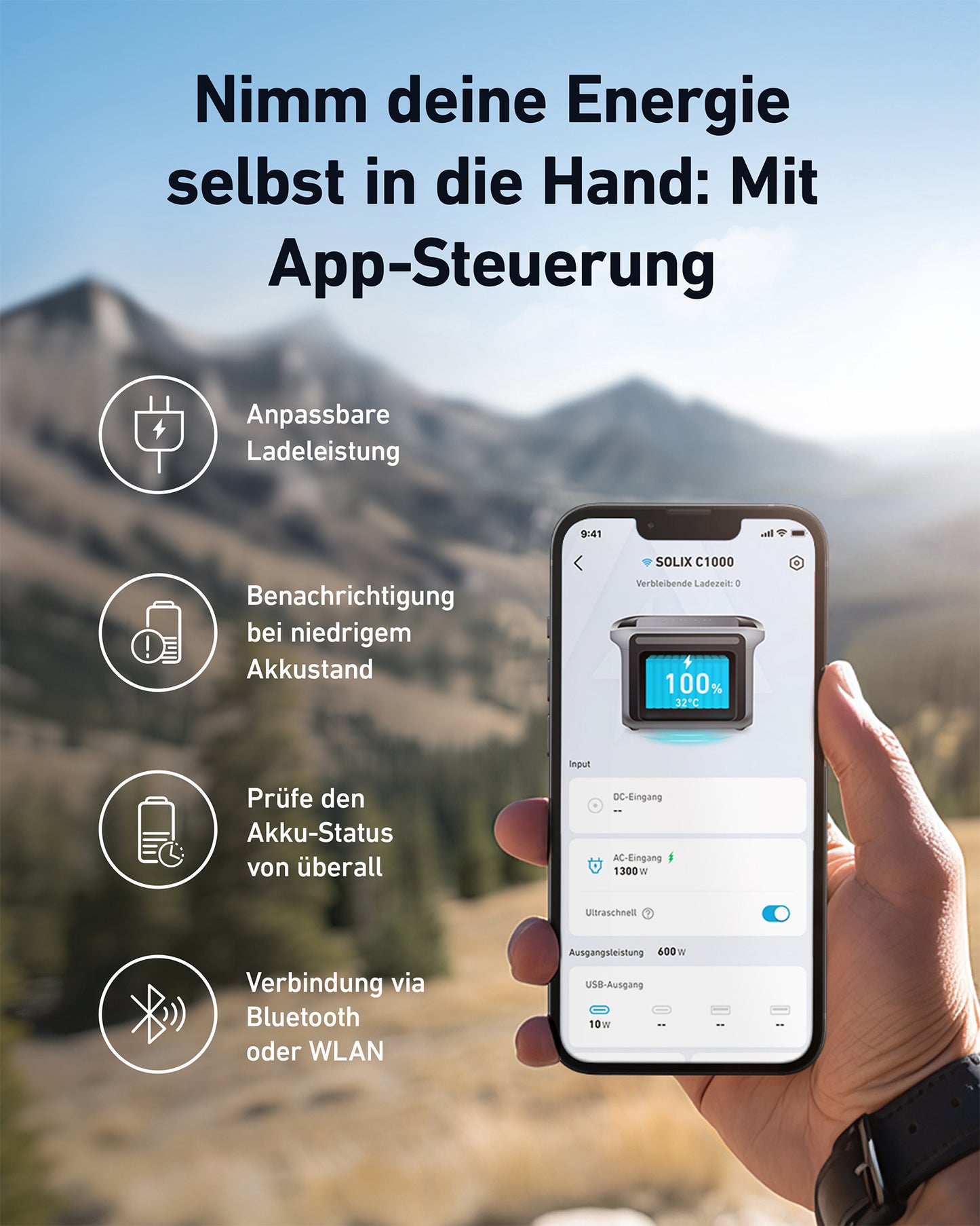 Anker SOLIX C1000X Tragbare Powerstation 1056Wh | 1800W